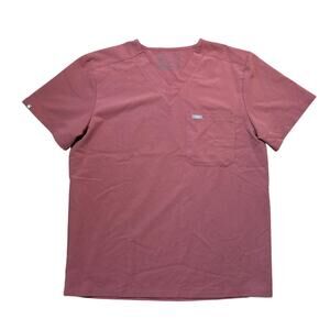 FIGS Scrubs Top; Technical Collection; Size Large; Mauve/Pink